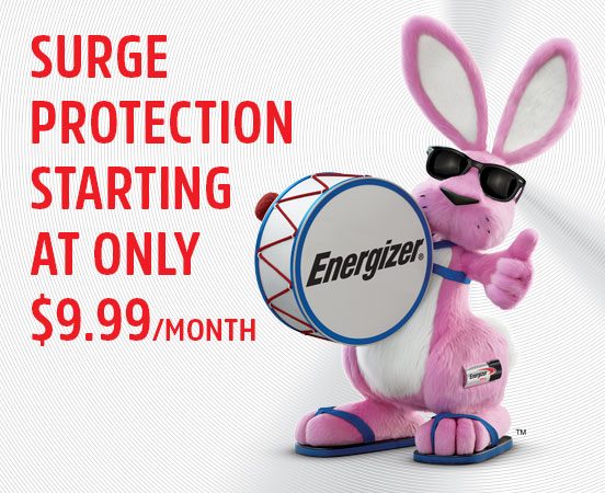 Bunny with electronics and appliances Energizer